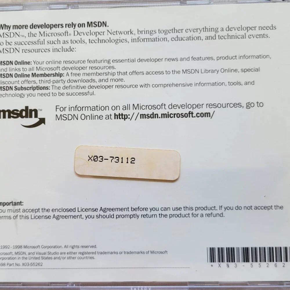 Vintage CD - Microsoft Visual Studio 6.0 by MSDN Library
